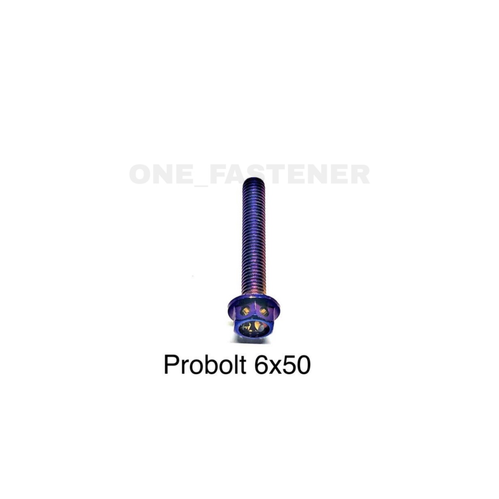 Baut Probolt Flange Bolt M6x50 BLUE Blok mesin K8 6mm Panjang 5cm 6x50 Flower