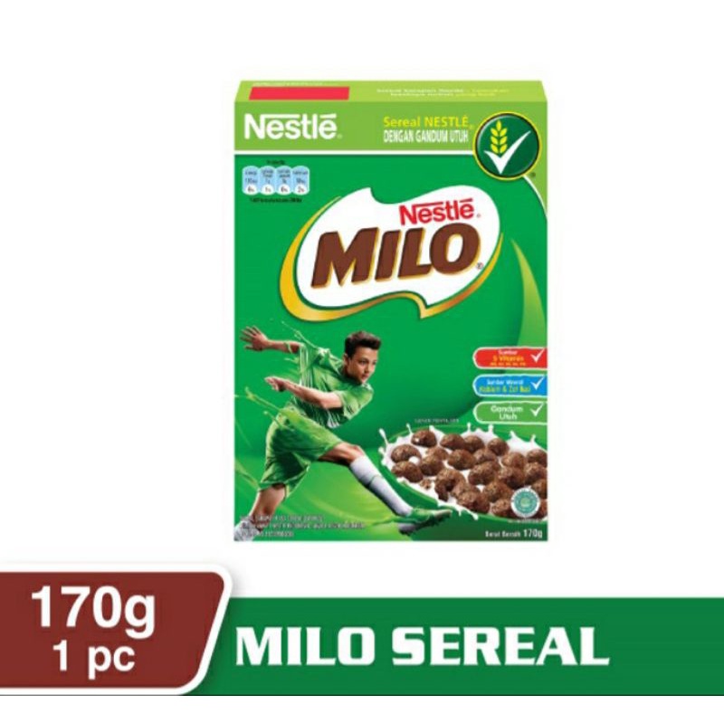 

milo nestle cereal coklat box 170gr