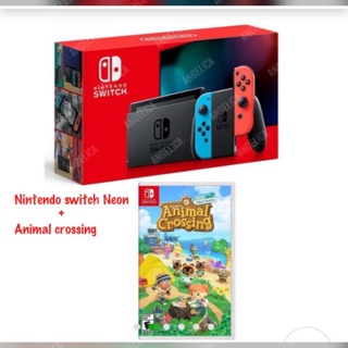 Nintendo switch V2 Neon Bundle Animal Crossing