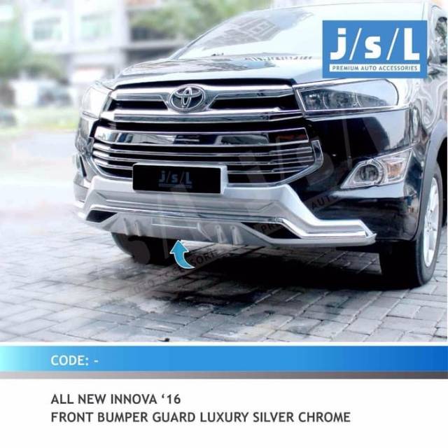 Front Bumper Guard All New Innova Luxury Silver Chrome