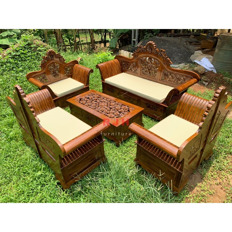 KURSI TAMU MADURA, SET KURSI TAMU MINIMALIS KAYU JATI, KURSI TAMU MADURA 3211, SOFA RUANG TAMU JATI,