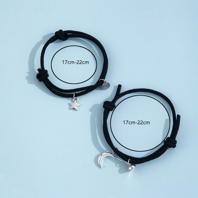 【COD】2Pcs Gelang Couple Magnet Bintang Bulan Each Other Attract Pasangan Pria Dan Wanita Aksesoris