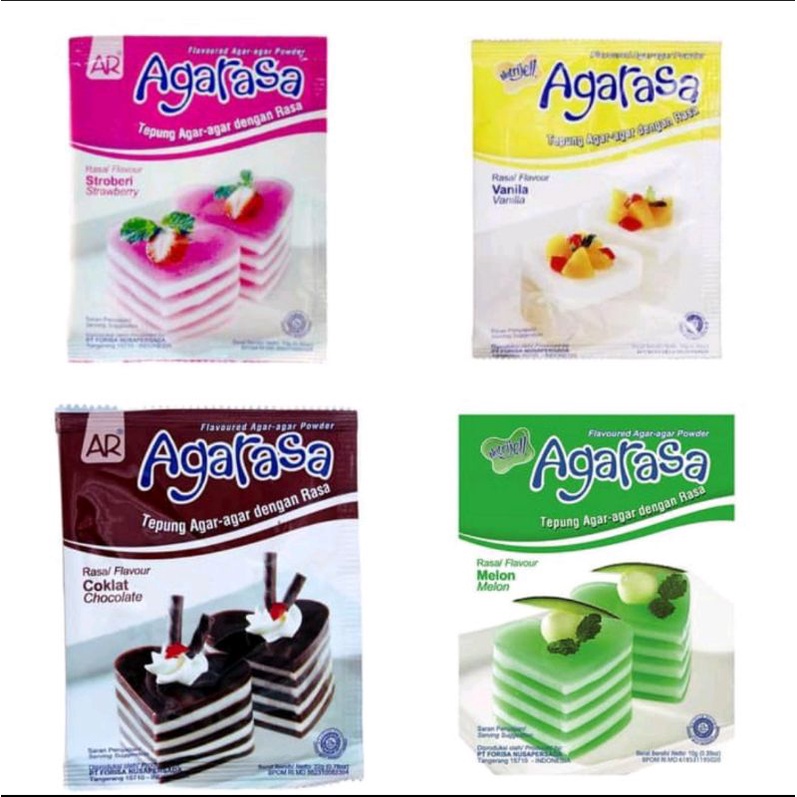 Agarasa Nutrijel Rasa Coklat - Melon - Stroberi - Vanilla (1 Box)