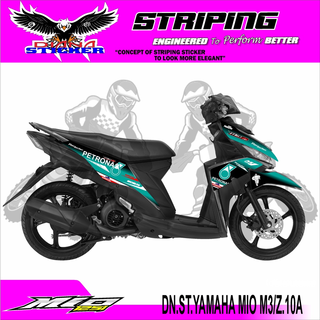 (cod) stiker motor - striping MIO M3/Z - motor yamaha - motor - MIO - sticker variasi - Racing 10