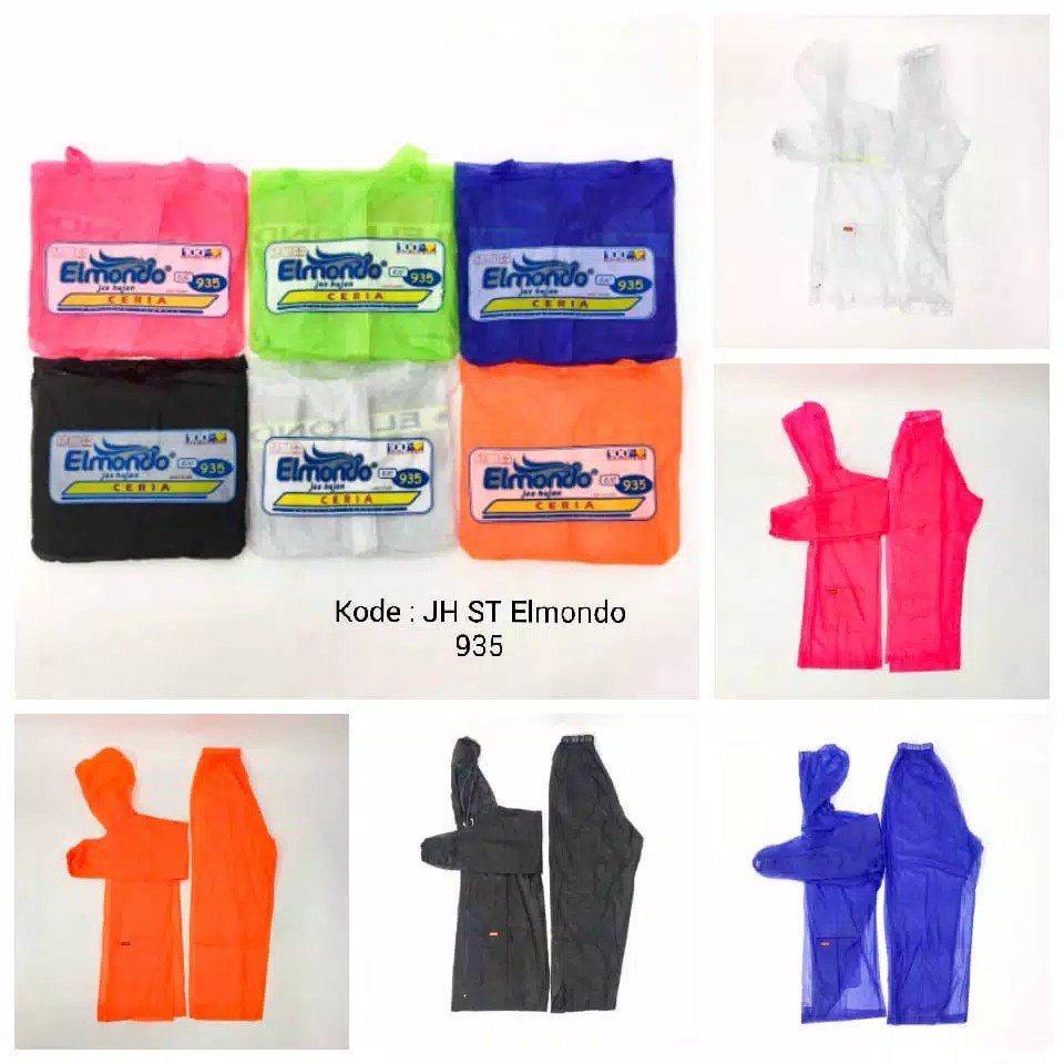 Jas Hujan Jaket Celana Elmondo Ceria 935 - Mantel Hujan Setelan Karet Murah Elmondo Ceria Tebal 0.06