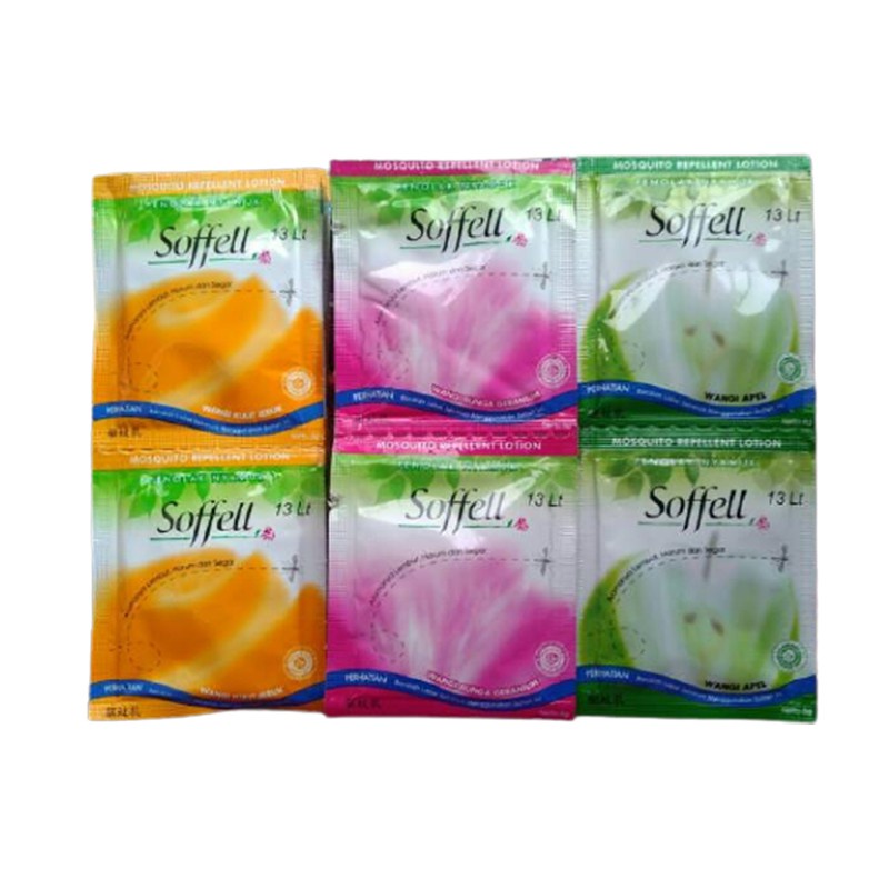 Soffell Lotion Penolak Nyamuk 24x6g RENTENG SACHET losion Anti Nyamuk Mosquito Repellent