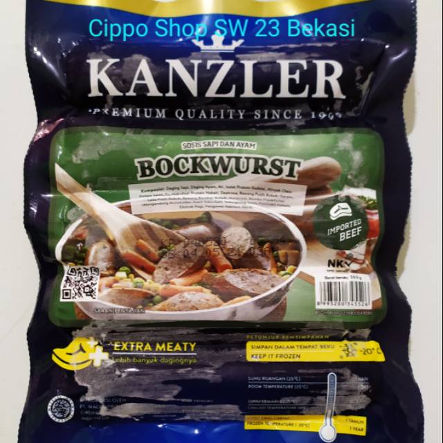 

Sosis KANZLER BOCKWURST PREMIUM QUALITY 360 gram