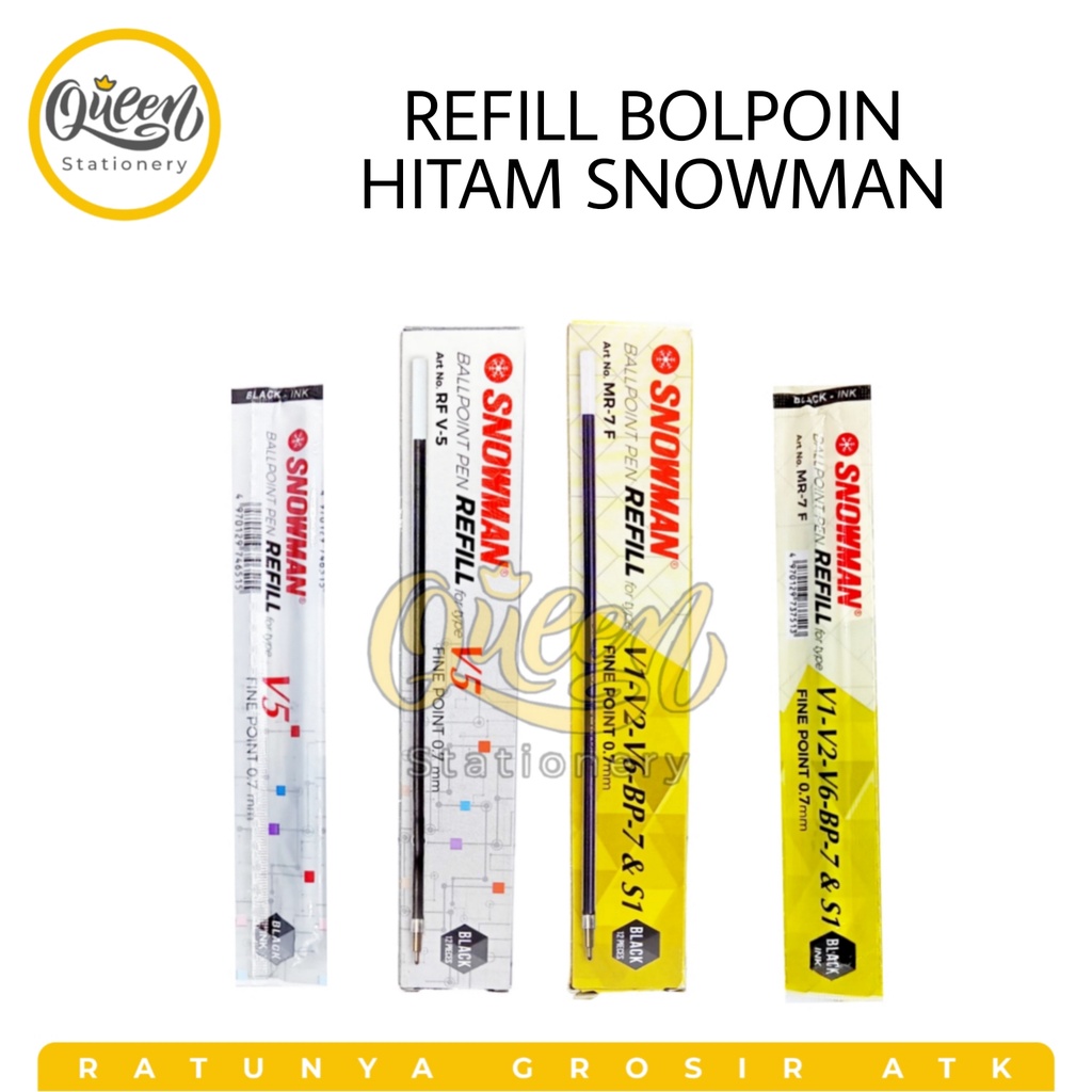 

1 PCS REFILL BALLPOINT SNOWMAN / ISI PULPEN / REFILL BOLPEN SNOWMAN / TINTA BOLPOIN
