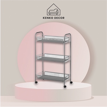 Rak troli abu-abu  26x48x77 cm HO241319