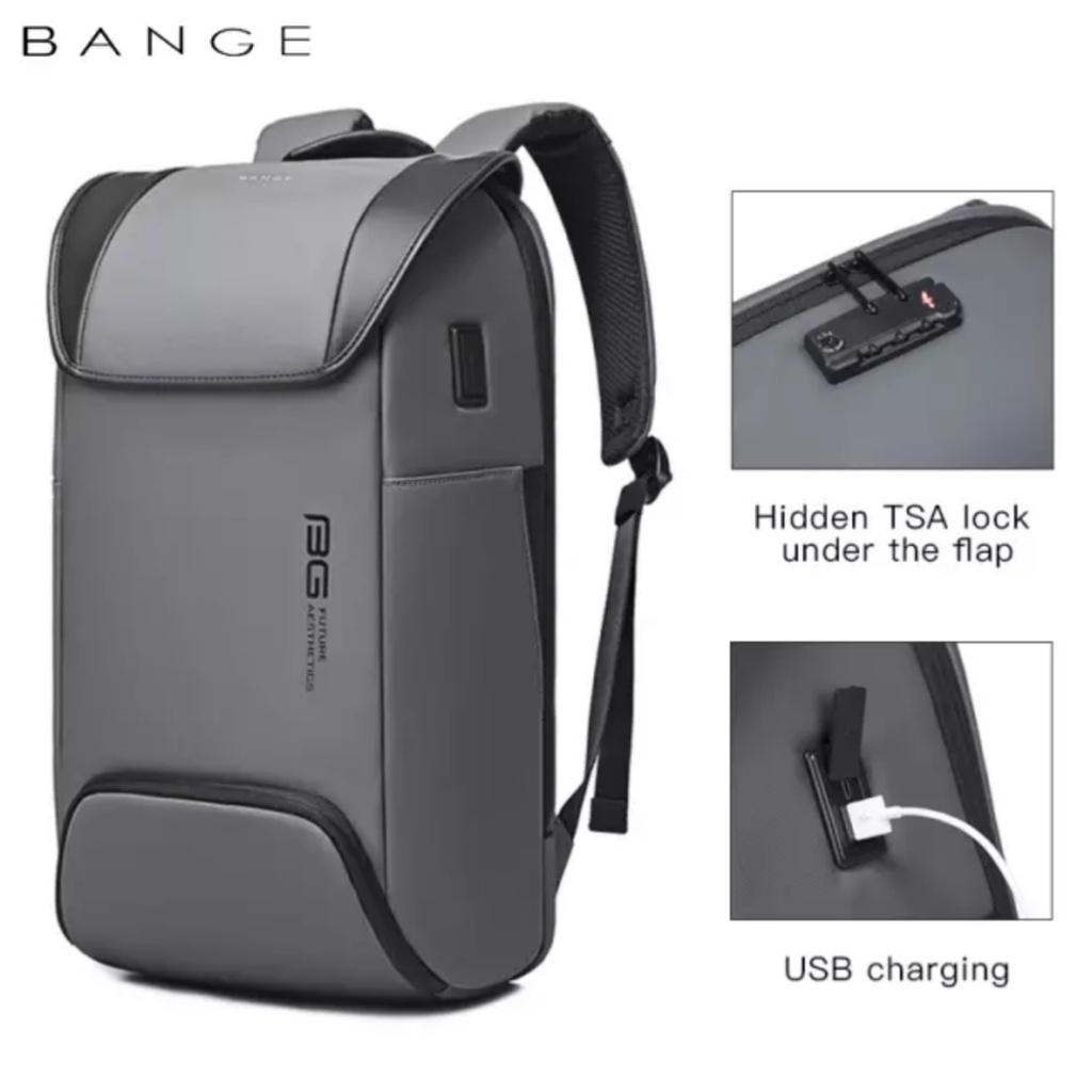 Tas Bange BG7276 Bag Backpack Ransel Laptop 15.6&quot; Inch TSA USB