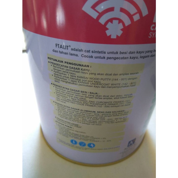 

kayucat- cat minyak besi kayu ftalit hitam black / putih super white -cat kayu