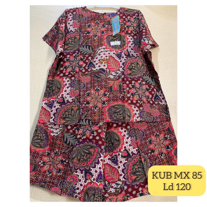 BATIK KENCANA UNGU ASLI SETELAN KULOT JUMBO MAXI LL LABEL BIRU SUPER BABYDOLL TERMURAH