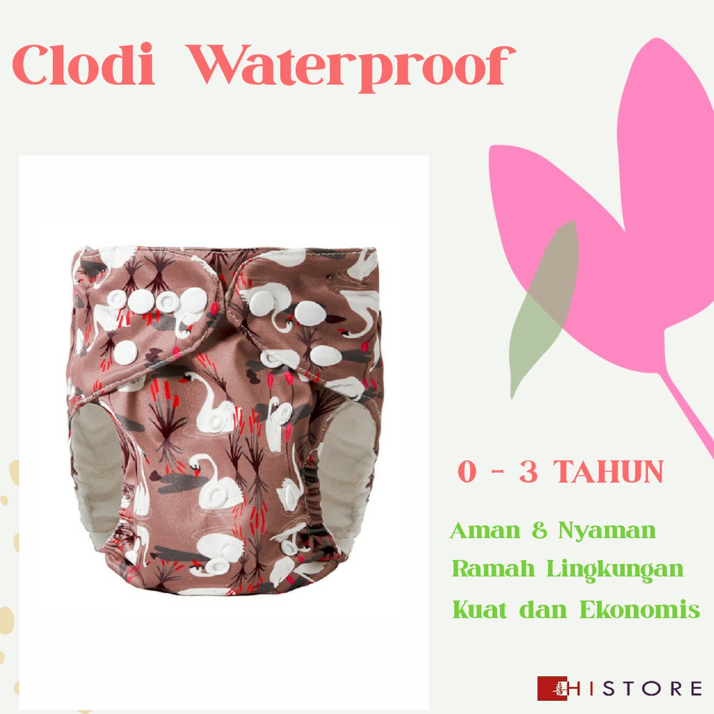 DIAPER VARIAN B CLODI POPOK KAIN DOUBLE TPU WATERPROOF BAHAN PREMIUM