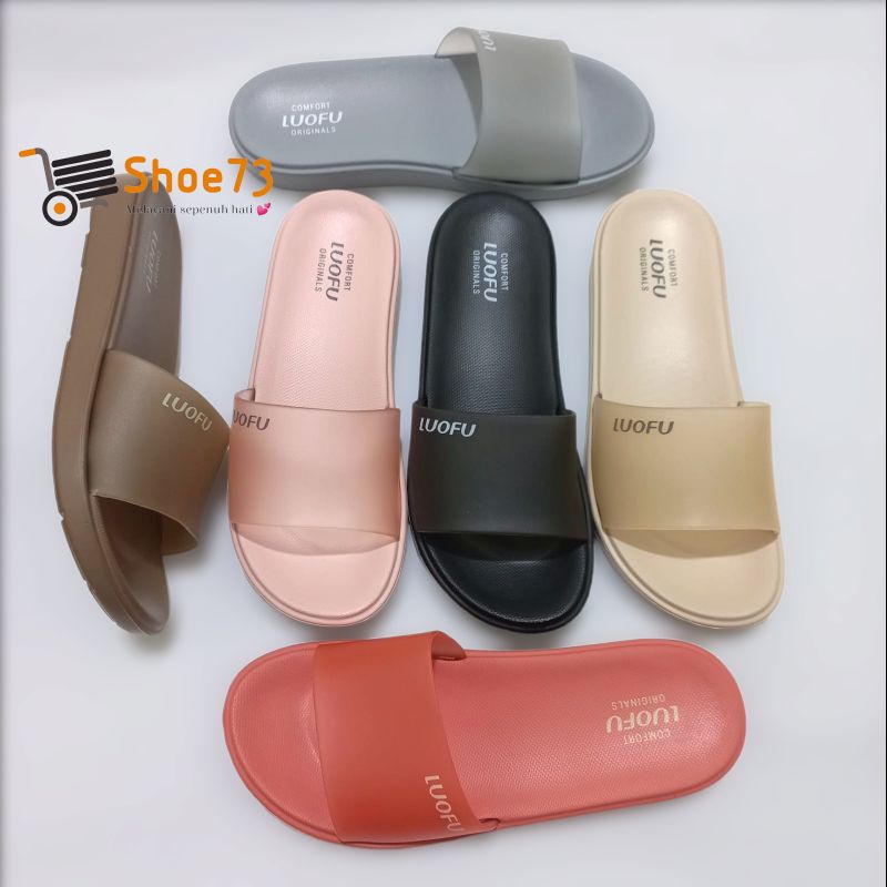 LUOFU E 7172 A2-6A20 SIZE 36-40 l Sandal Selop jelly transparan wanita l Sendal kokop cewek impor