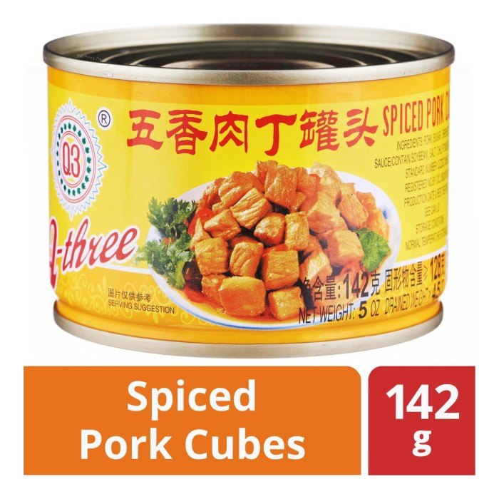 

Q3 Spiced Pork Cubes Daging Babi Bumbu Ngohiong Kalengan