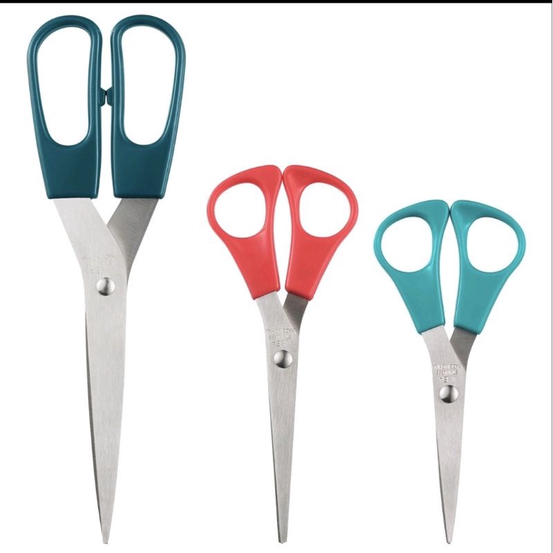 GHM IK*A TROJKAA Gunting Dapur Set Isi 3 Serbaguna Stainless Steel Scissors Berbagai Ukuran Tajam Dan Tebal