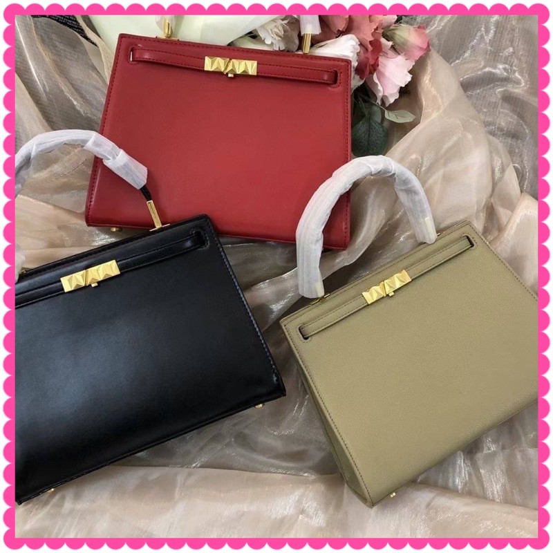 CHARLES & KEITH (CK - 019) CK METHALIC PUSHLOCK TRAPEZE (TOP HANDLE) TAS WANITA