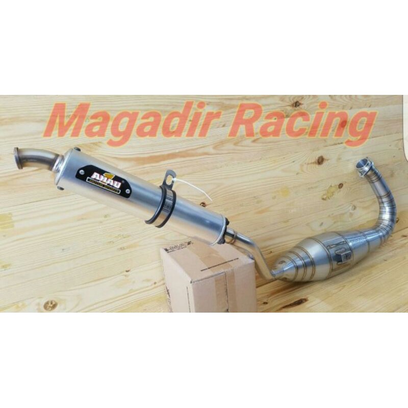 Knalpot Ninja Big Volume Ahau1 Stainless Kompetisi 100% Original Ahau Type Leher C
