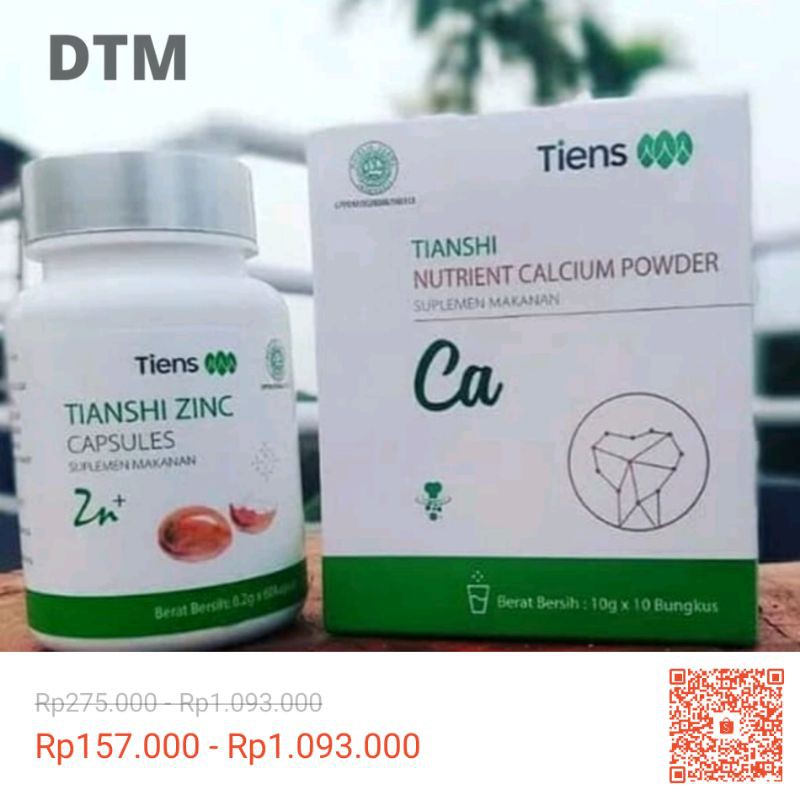 

Paket Peninggi Badan Tiens Original Susu NHCP dan Zinc Kapsul