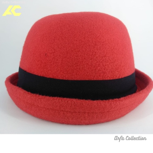Topi Anak Caplin Bowler / Topi Anak Caplin Badut Polos / Topi Mangkok Caplin-1