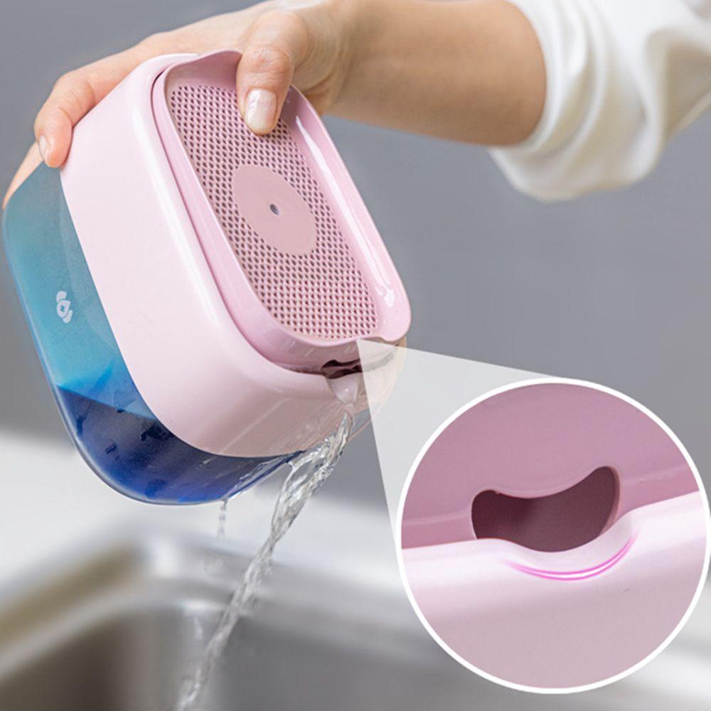 Populer Soap Pump Dispenser Wadah Cuci Piring Portable Double Layer Manual Tekan Cairan Pembersih Kotak