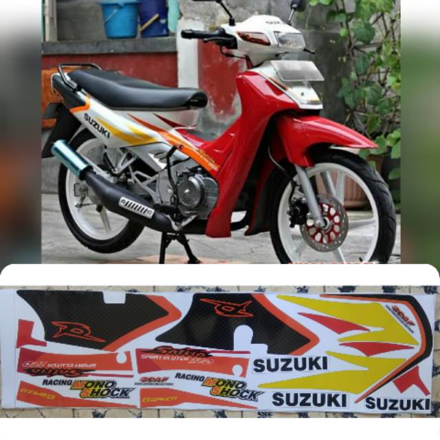 Striping satria lumba merah putih 2002