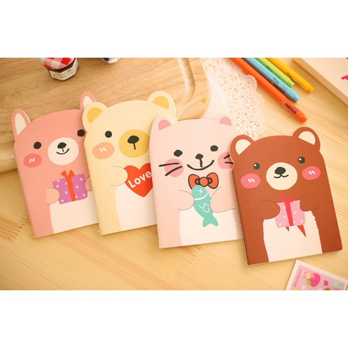 Notebook Mini BERUANG / Notes Mini HEWAN BERUANG / Buku Mini Karakter Kartun Animal BEAR