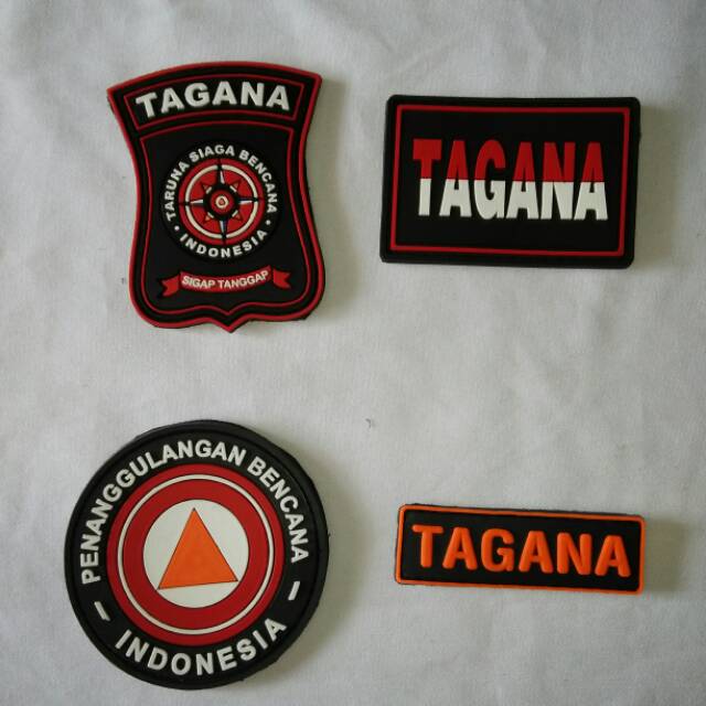 Patch rubber/logo tagana/penanggualangan bencana indonesia