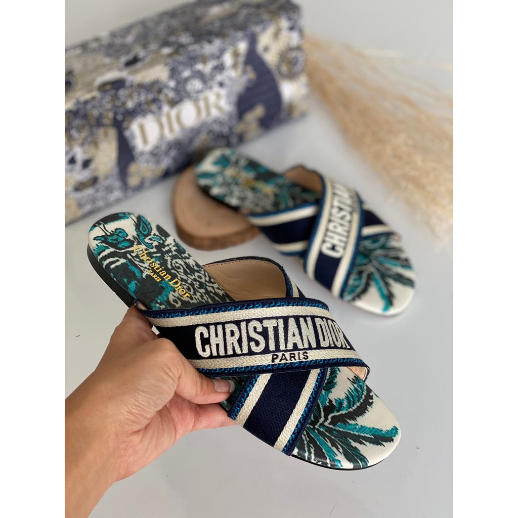 SANDAL WANITA DS013 COCONUT BLUE FLAT SANDALS PREMIUM IMPORT