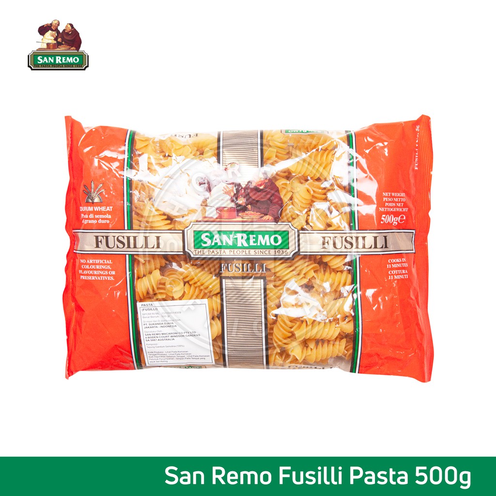 

San Remo Pasta Fusilli 500gr / Pasta Spiral 500 Gram