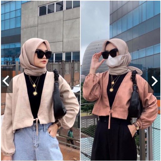 VS - Cardigan Lana - Cardigan Wanita Fashion Muslim Outer Linen Original