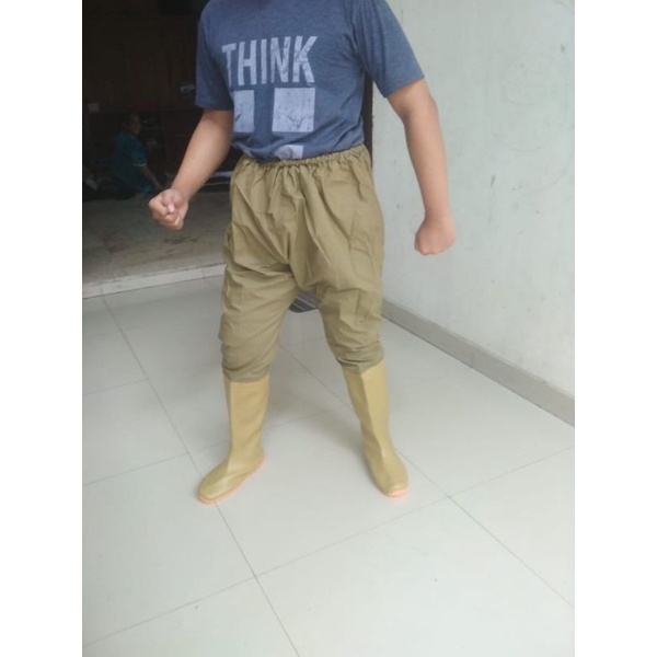 SEPATU BOOT SAWAH MODEL CELANA / SEPATU BOOT TANI / SEPATU TERNAK / SEPATU KEBUN / SEPATU NELAYAN / 
