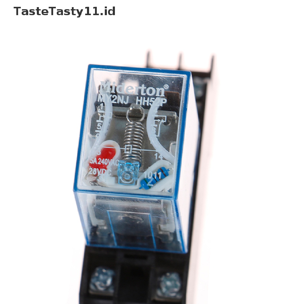 【TasteTasty】 AC220V 12VDC 24VDC 24VAC 5A 8PIN Coil Power MY2N-J Relay HH52P With Socket Base .