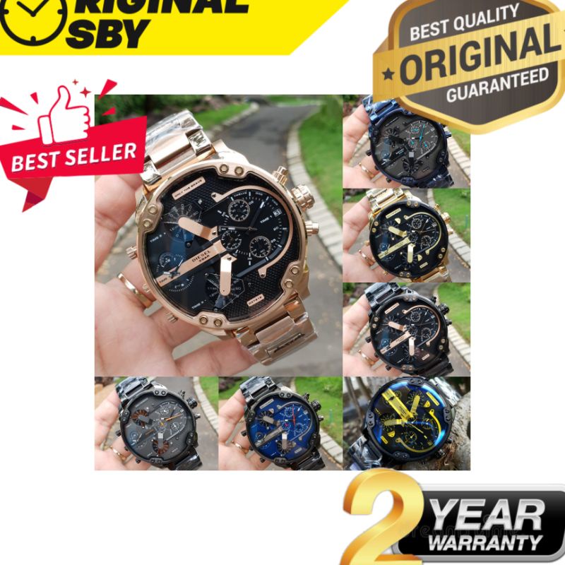 JAM TANGAN PRIA WANITA | RANTAI | KULIT | KARET | MURAH | pria diesel godzila - 4time original stain