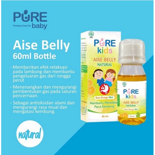 Pure kids baby inhalant feverfree pactch obat aise belly penurun panas decongestant oil 10ml untuk batuk pilek anak sesak nafas anak |pure bb-Aise belly