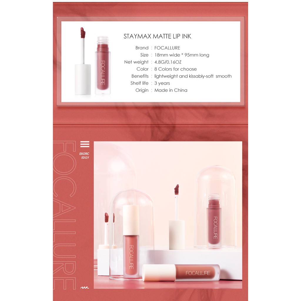 Focallure Staymax Matte Lip Ink Focallure Lip Matte Focallure Lip Cream Focallure Lipstik Cair Focallure Lipcream Focallure Lipstick Focallure Lipstik Focallure Focallur Fucallure Focalure Foccalure