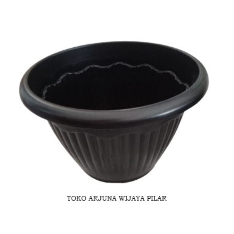 Pot Bunga 30cm - Pot Tanaman - Pot Plastik - Clio Akasia 30 Hitam