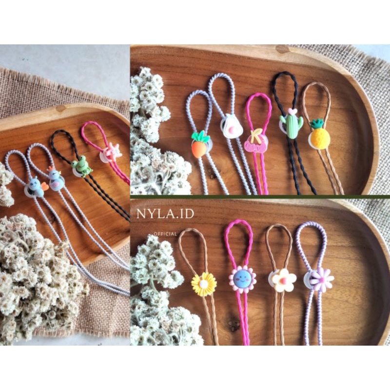 Strap masker |tali gembul | konektor hijab | kalung masker | Eladtis boba clay