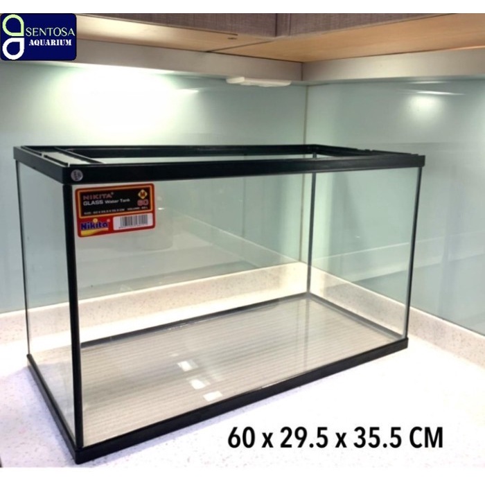 Aquarium Nikita NS 60cm Akuarium 60 Liter Glass Water Tank 60x30x36 cm