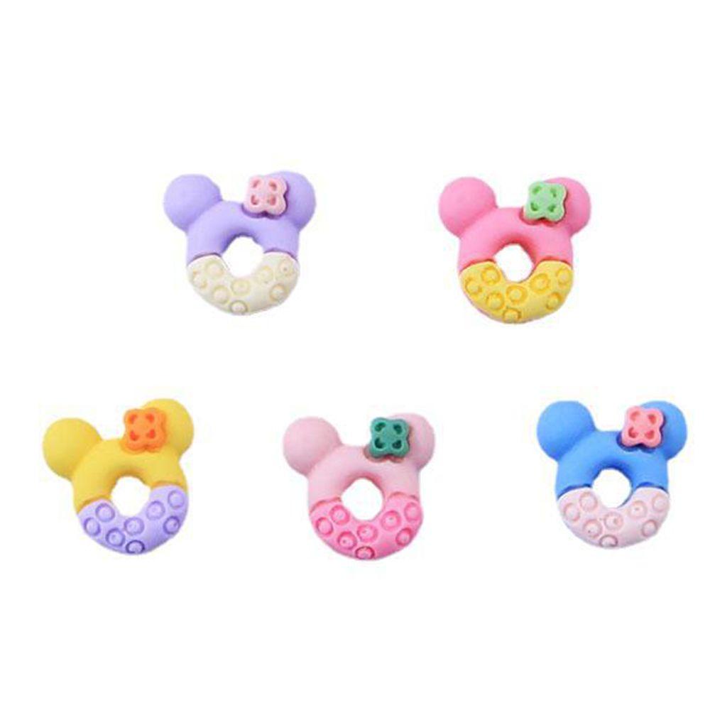 Mxbeauty Pesona Kuku Donat Lucu Permen Warna Resin Flatback DIY Perlengkapan Kerajinan Mickey Mouse Manicure Aksesoris