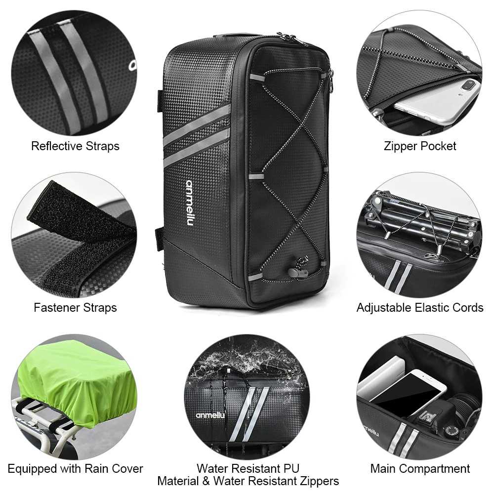 TG-IB ANMEILU Tas Sepeda Bicycle Rear Carrier Bag Waterproof 7L - 7009