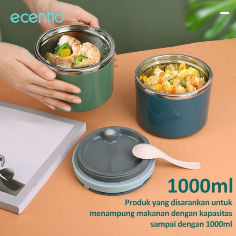Ecentio Termos Kotak Cangkir Sup 1000ml / 1L Stainless Steel Lunch Box