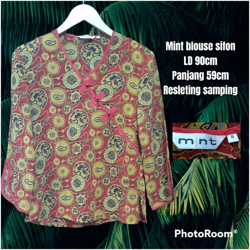 Mint blouse wanita sifon