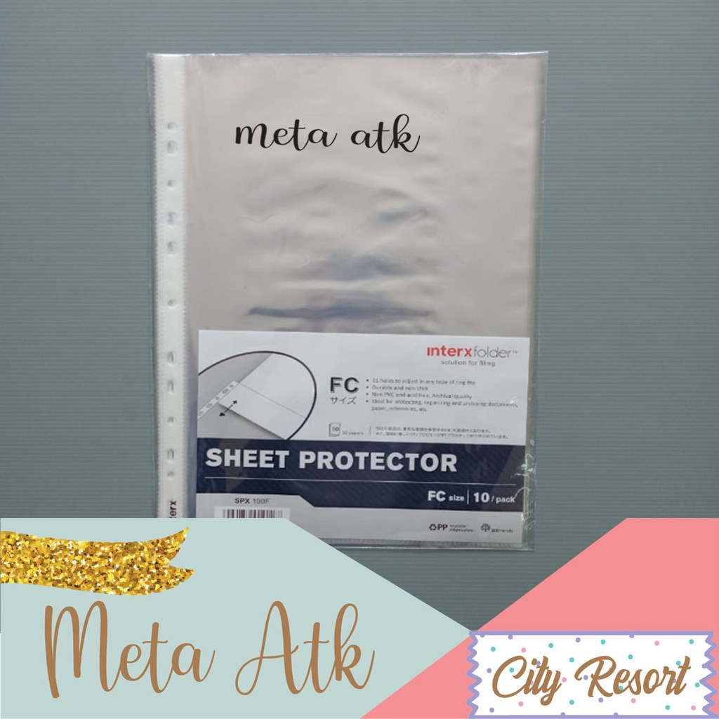 

Sheet Protector Folio F4 Tebal / Plastik Pocket F4 Inter-X