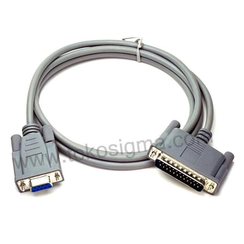 Kabel Serial Printer TMU dot matrik cable 1.5m RS232 Db9 Female to Db25 Male