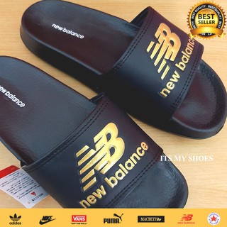  Sandal  Slop Pria Wanita Flip Flop Karet  Import Hitam Gold 