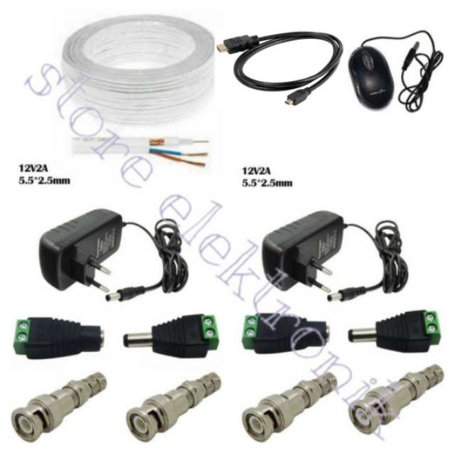 Paket Cctv Samsung 2 Channel FULL HD 2MP 1080P Dvr 4 Channel HDD 500GB