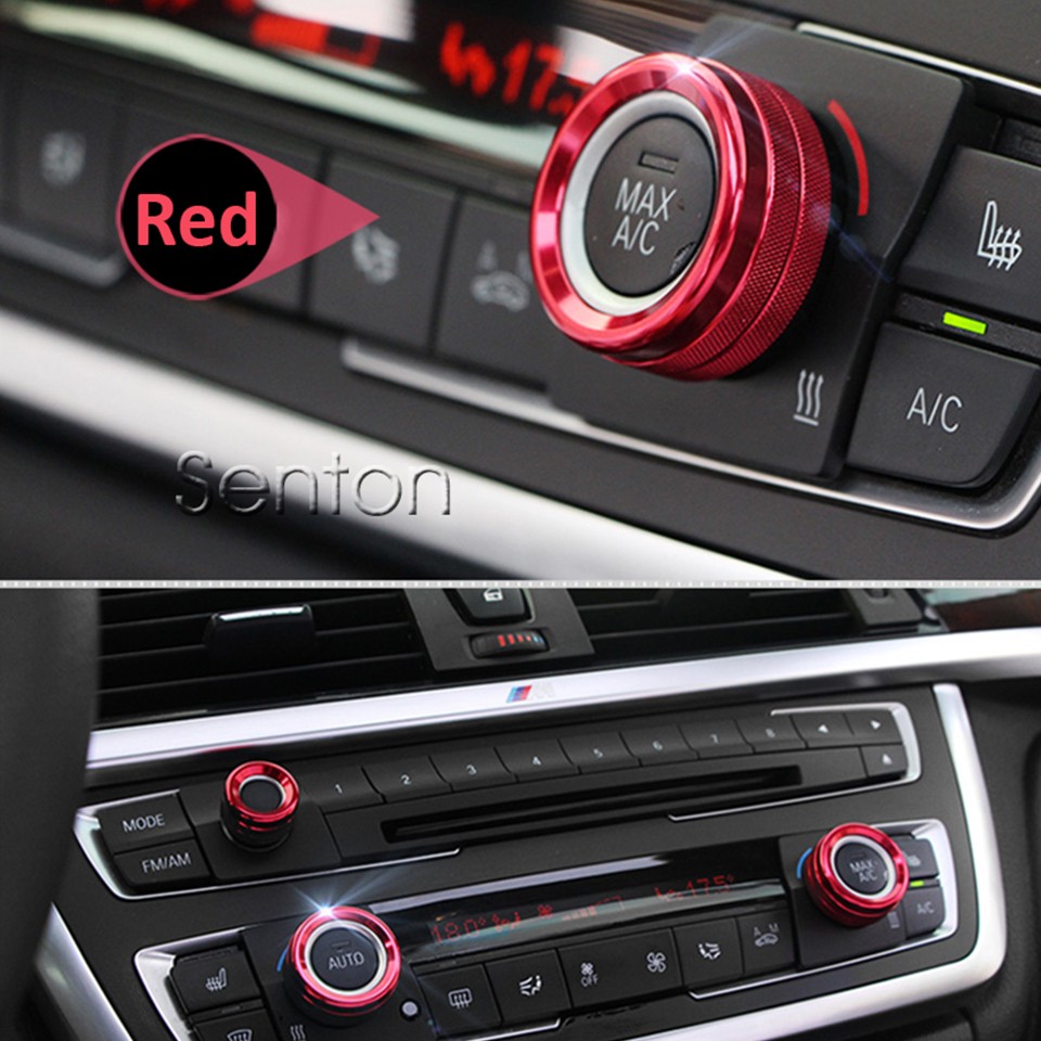 1 Set Sticker Dekorasi Knob Ac Mobil BMW E84 X1 M 2011 2012 2013 2014 2015