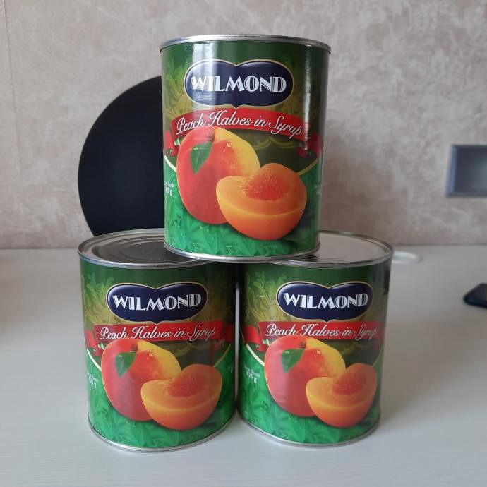 

wilmond peach africa 825 gr buah kaleng peach dalam sirup exp panjang