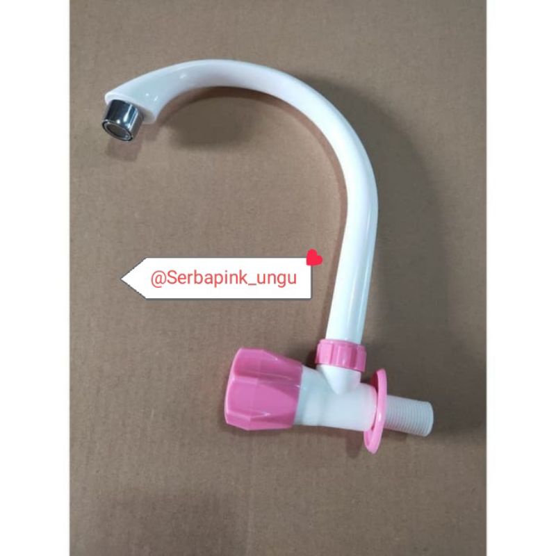 KRAN CUCI PIRING PINK MIX PUTIH